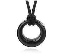 PESOENTH Collar de urna de cremación para cenizas, hombres, mujeres, círculo de la vida, colgante de eternidad, regalo conmemorativo para mascotas, kit de embudo, Acero inoxidable, No es una piedra