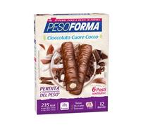 Pesoforma Barrita Chocolate Corazón Coco 12uds