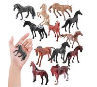 Pesoncarl 12 Piezas/Set Figuras de Caballos, Estatua de Caballos de fama Mundial Artificial y Realista, Juguetes de PVC, Educativo y Decorativo, Regalos para niños, Juguetes