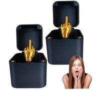 Pesoncarl 2 Piezas de Dedo Medio en una Caja Divertidos Regalos de Dedo Medio con Solo para ti en la Tapa Caja de Broma de 2 Pulgadas para Navidad, Halloween, Recuerdo de Fiesta de los Inocentes