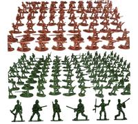Pesoncarl 200pcs Plastic Ejército Men 12 Modelos de Juguetes Mixtos Soldados de Juguete Imaginativo Figuras de acción de los Hombres del ejército para niños 3 años Arriba