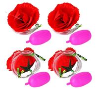 Pesoncarl 4 Uds. De Juguetes de Broma con Forma de Rosa y Flores, Broma Creativa y Divertida, Flor de Payaso Realista Que arroja Agua para Suministros de Fiesta