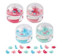 Pesoncarl 4pcs Mini Claw Machine, Linda máquina para acumular de Dinosaurios, Juego de Arcade en miniaturas de Dinosaurios para niños de más de 3 años.