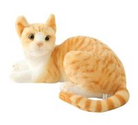 Pesoncarl Animal de Peluche de Gato, Animal de Gato de Color Naranja Realista Realista de Peluche de, Lindo Suave y Esponjoso Falso para abrazar, Jugar y Dormir, 26 cm, Juguetes