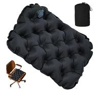 Pesoncarl Cojín Asiento Inflable 16x12x3 Pulgadas, cojín Tipo gofre Nailon y TPU a Prueba Fugas con válvula y Bolsa Almacenamiento para Acampar, Viajar, Oficina.