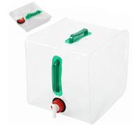 Pesoncarl Contenedor de Agua Plegable con Espiga, Jarra de Agua de Campamento Transparente de 20L/5.3gallon, contenedores de Almacenamiento portátiles para al Aire Libre, Sports, Deportes