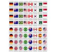 Pesoncarl El Juego de Juegos de baldosas Incluye 64 Azulejos de 24 mm Patrón de Bandera Push Tile Game para Adultos Kids Portable Mahjong Set para Fiesta de Picnic de Primavera, Accesorios de Juegos