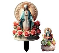 Pesoncarl Estatuas de Virgen de Guadalupe, Estatua de Guadalupe Virgen, la Bendita Estatua de la Virgen María, Estatua de la Virgen María de Acrílico para la decoración del jardín del hogar