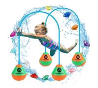 Pesoncarl Juguete de natación para Puertas de Buceo para niños Juguete Submarino Puerta de Buceo Nada para Anillo de Piscina para un Juego de Agua 1.5m*5cm 12pcs, Juguetes
