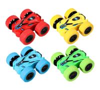 Pesoncarl Juguetes de Coches, 4 Piezas de Coches de Doble Cara a Prueba de Golpes, vehículos impulsados por fricción para niños y niñas, Regalo de Fiesta para niños pequeños