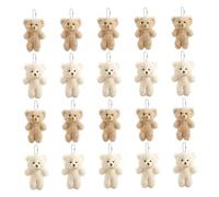 Pesoncarl Keychain de Animales Rellenos 20pcs Lindo Rubor de Peluche Oso de Peluche Llavero pequeño Adornos de Oso de pequeño Tojo Suave para cumpleaños, día de Valentín, Favor de la Fiesta, Manual