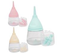 Pesoncarl Kit de alimentación de Botella de Gatito de 3pcs, Botella de Gatito Reutilizable Anti-ascendencia 4x2x2, alimentación Linda y práctica para amamantando Animales pequeños