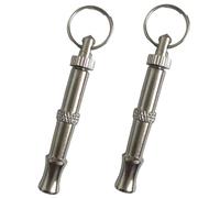 Pesoncarl Sen Silbato para Perros de 2 Piezas, Silbato de Perro portátil para Dejar de ladrar vecinos, Entrenamiento Profesional de retiro, Revestimiento de latón de níquel