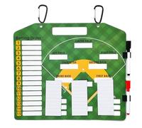 Pesoncarl Tablero de alineación de béisbol magnético, portapapeles de béisbol de borrado seco 14x12 para Entrenadores con 30 Tarjetas de alineación, Tablero Reutilizable para Dugout, Deportes