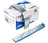 Pesos Adhesivos Stix Edgy Slim de Zinc para Llantas 60g 100 Uds | 1200 unidades de 5g, tiras de 12x5g, grosor de 3,5 mm, acabado galvanizado, fuerte película adhesiva