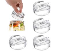 Pesos de Fermentación, 4 Piezas Pesas de Fermentación, Pesas para Tarros de Conserva de Pepino, Pesos de Fermentación Peso Diámetro 7 cm, Pesas de Vidrio de Fermentación para Fermentar