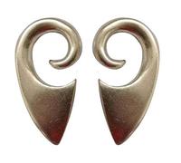 Pesos de oreja de pareja plateados plata para lóbulos estirados - Dos pendientes dilataciones orejas - Earrings Plugs CELTIC - Modelo original único hecho a mano por artesano italiano - h 4,8 cm