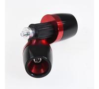 Pesos finales para manillar de motocicleta, mecanizado CNC, aleación de aluminio, contrapeso, deslizadores para manillar anticolisión en varios vehículos (rojo y negro)