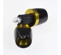 Pesos finales para manillar de motocicleta, mecanizado CNC, aleación de aluminio, contrapeso, deslizadores para manillar anticolisión en varios vehículos (dorado y negro)