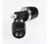 Pesos finales para manillar de motocicleta, mecanizado CNC, aleación de aluminio, contrapeso, deslizadores para manillar anticolisión en varios vehículos (plata + negro)