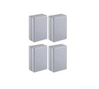 Pesos magnéticos de cortina para colgar rectos, clips de plástico resistentes para evitar que se muevan cortinas, banderas, manteles y ducha, 4 pares (gris)