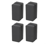 Pesos magnéticos para cortinas para uso en exteriores, accesorios resistentes al viento para asegurar cortinas y manteles contra brisas fuertes, color blanco, negro y gris, juego de 4 pares (negro)