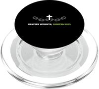 Pesos más Pesados más Ligero Alma Cristiana fe Fitness Atleta PopSockets PopGrip para MagSafe