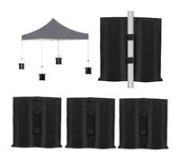 Pesos para Carpas, Sacos de Arena para Rellenar Carpas, Gazebos Exteriores, Estructuras de Carport y Palos de Paraguas Plegables, 4 Piezas, Color Negro, Dimensiones: 44 * 41 cm