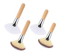 Pespa Per Il Trucco Della Ventola - Brush Blush A Di Ventola A Setola Morbida | Busta In Polvere A Di Ventola Da 4 Pezzi Set Con Setole Morbide - Strumenti Per Applicatore Per Trucco Per