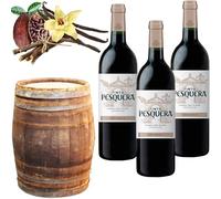 Pesquera Crianza 2021 - Vino Tinto - Sabor a Cacao, Vainilla y Regaliz, un señor vino ideal para comidas familiares o regalos enternezedores - Pack 3 Botellas 75cl