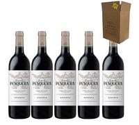 Pesquera Reserva - Denominación de Origen Ribera del Duero - Elaborado con Tempranillo 100% - Maridar con Carnes y Quesos - Botella de Colección - Pack 5 Botellas