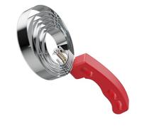 PESSILIN Peine de curry de 6 anillos, cepillo para caballo, reversible, de acero inoxidable, peine para pelar ganado con agarre suave al tacto para caballos, perros y mascotas