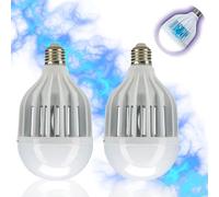 Pest Reject Lampara Bombilla antimosquitos (E27) Light Zapper (2 Unidades), 2 en 1, Luz Led y Atrapa Insectos, Bombilla Anti Mosquito, Práctica y efectiva