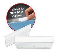 Pesta as deslizantes Smead Easy Slide, transparentes, de corte 1/3, paquete de 18 (64626)