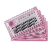 Pesta as postizas Bodermincer 20 ra ces de 8-14 mm, extensiones individuales de vis n natural largo, hechas a mano (5 paquetes de 12 mm)