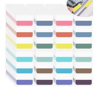 Pestaa de ndice colorado de 240pcs 1.8 """" x1 """" Tabs de libro grande de libro de 12 colores Reposicionables Pagos de la pgina Marcadores de la pg