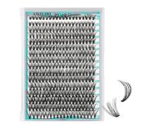 Pestañas 320 unidades DIY Cluster Pestañas 40D Curl Individual Extensiones de Pestañas Extensiones de Pestañas Volume Rizador de Pestañas en casa (D-mix8-18 mm)