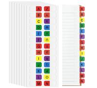 Pestañas A-Z adhesivas del alfabeto, pestañas coloridas autoadhesivas de letras pequeñas pestañas de índice alfabético para cuaderno de texto diccionario (208 piezas)