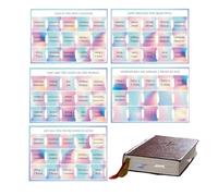 Pestañas de Biblia para Mujeres - Fichas adhesivas Capítulo Bíblico 5 Hojas, Etiquetas de Diario de Impresión Grande Accesorios de Lectura para Cuaderno Instrucción Anotación Regalo Escuela Oficina
