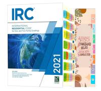 Pestañas de índice para código residencial internacional 2021, 72 pestañas IRC laminadas codificadas por colores, con marcadores de página y guía de alineación y marcador (libro no incluido)