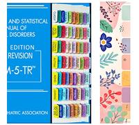 Pestañas de índice para DSM-5-TR, DSM-5, funciona para la última versión DSM-V-TR 2022, 18 pestañas en blanco incluidas, codificadas por colores y laminadas, con guía de alineación-colores sólidos