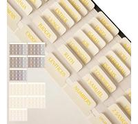 Pestañas de la Biblia, 150 pestañas con hojas de índice, lámina dorada de doble cara, material PET grueso, impermeable, incluye guía de alineación, cobertura del Antiguo y Nuevo Testamento