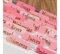 Pestañas de la Biblia en español para mujeres, Pestañas de lámina dorada para Biblia en Español, 90 elegantes pestañas de índice, separadores de lujo de Biblia en español, accesorios duraderos de la