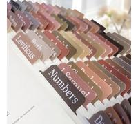 Pestañas de la Biblia para adultos y niños, 100 pestañas de la Biblia católica de impresión grande, laminadas y reposicionables, fáciles de leer y resistentes a desgarros, tono marrón
