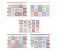 Pestañas de la Biblia - Pestañas laminadas para estudio bíblico para mujer, 5 hojas | Etiquetas de diario de impresión grande, suministros de lectura para cuaderno, guía, anotación, cumpleaños