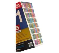 Pestañas de libro para primeros auxilios para el USMLE Step 1 2023 33ª edición. Laminadas, codificadas por colores y reposicionables con tarjeta de alineación para una fácil instalación (libro no