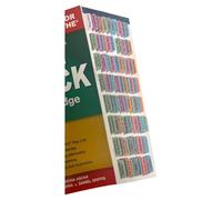 Pestañas de libro para primeros auxilios para el USMLE Step 2 CK, undécima edición. Laminadas, codificadas por colores y reposicionables con tarjeta de alineación para una fácil instalación (libro no