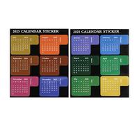 Pestañas de mes para agenda, calendario 2025 | 12 meses adhesivas, organizador de horarios, etiquetas divisoras para oficina, diario, estudiantes, profesores, trabajo, álbumes de recortes, escuela