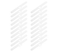 Pestañas de Repuesto 25 piezas en Color Blanco | Plástico, Doble Orificio Superior, 8,1x0,8x0,2cm, Soporte Firme para Reparación Doméstica