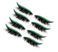 Pestañas de Tira - 4 Pares Pegatinas de Pestañas Postizas Adhesivas de Delineador | Autoadhesivos Para Cuidado De Belleza Y Maquillaje Para Uso Diario Viajes Citas Cumpleaños Y Fiestas